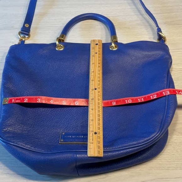 Marc by Marc Jacobs Too Hot To Handle Hobo Pebbled Leather Shoulder Bag Blue - Picture 11 of 16